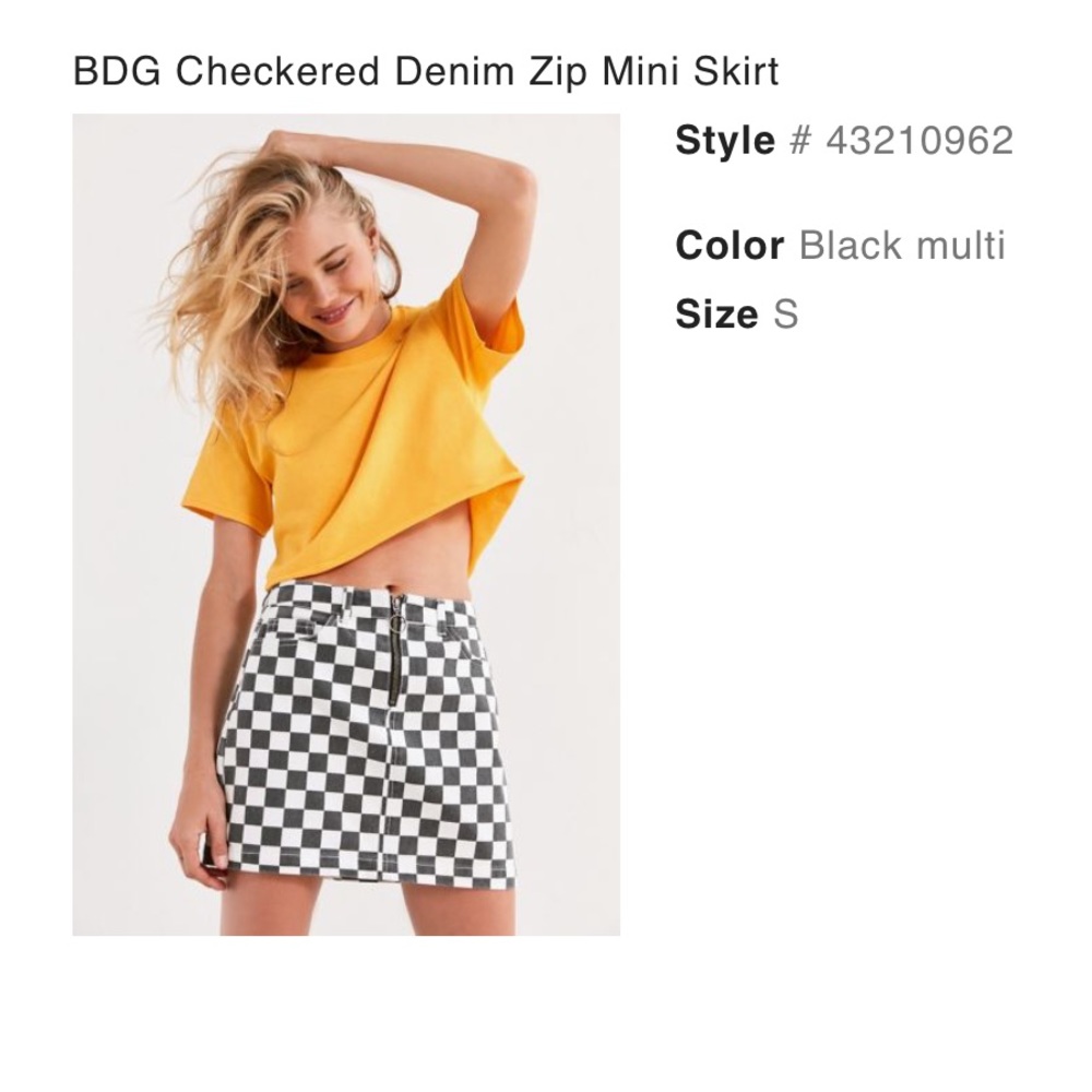 Checkered mini skirt from urban outfitters